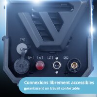 STAHLWERK D&eacute;coupeur plasma CUT 50 P Digital | D&eacute;coupeur plasma inverter 50 A | Allumage pilote HF | Affichage num&eacute;rique | Interface THC pour CNC | Capacit&eacute; de coupe jusqu&agrave; 20 mm | D&eacute;coupeur plasma avec fonction 2T/4T