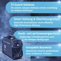 STAHLWERK Plasmaschneider CUT 50 P Digital | 50 A Inverter-Plasmaschneider | HF-Pilotz&uuml;ndung | Digitalanzeige | THC-Schnittstelle f&uuml;r CNC | Schneidleistung bis 20 mm | Plasma Cutter mit 2T/4T-Funktion