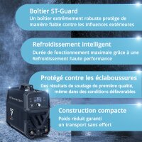 STAHLWERK D&eacute;coupeur plasma CUT 80 P Digital | D&eacute;coupeur plasma Inverter 80 A | Allumage pilote HF | Affichage num&eacute;rique | Interface THC pour CNC | Capacit&eacute; de coupe jusqu&agrave; 25 mm | D&eacute;coupeur plasma avec fonction 2T/4T