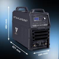 STAHLWERK Plasmaschneider CUT 100 Pro | 100 A Inverter-Plasmaschneider | HF-Pilotzündung | Digitalanzeige | THC-Schnittstelle für CNC | Schneidleistung bis 44 mm | Plasma Cutter mit 2T/4T-Funktion
