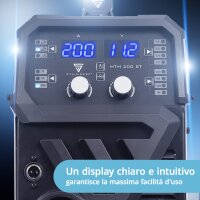 STAHLWERK MTM-200 ST Saldatrice a gas 3 in 1 | Inverter combinato da 200 A per TIG, MIG/MAG, MMA, FLUX, saldatura CuSi3 | Accensione HF | Avanzamento filo sinergico | VRD e avviamento a caldo | Modalità 2 tempi / 4 tempi