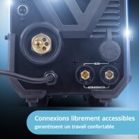 STAHLWERK MTM-200 ST Poste à souder sous protection gazeuse 3 en 1 | Inverseur combiné 200 A pour TIG, MIG/MAG, MMA, FLUX, brasage CuSi3 | Allumage HF | Dévidoir de fil synergique | VRD et Hotstart | Mode 2 temps / 4 temps