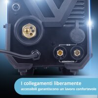 STAHLWERK MTM-200 ST Saldatrice a gas 3 in 1 | Inverter combinato da 200 A per TIG, MIG/MAG, MMA, FLUX, saldatura CuSi3 | Accensione HF | Avanzamento filo sinergico | VRD e avviamento a caldo | Modalità 2 tempi / 4 tempi