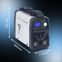 STAHLWERK ARC 160 MD Elektroden-Schwei&szlig;ger&auml;t DC MMA, E-Hand, Lift-TIG Welder | Stufenlos regelbar | Echte 160 Ampere | Sehr kompakt und leicht | Hot-Start, Anti-Stick, Smart-K&uuml;hlung | IGBT-Technologie