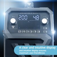 STAHLWERK MIG MAG 200 ST digital gas-shielded arc welder | inverter with 200 A, spot function, synergic wire feed, FLUX and MMA | ARC function