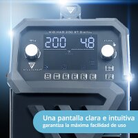 STAHLWERK MIG MAG 200 ST soldador de arco digital | inversor con 200 A, funci&oacute;n de punto, alimentaci&oacute;n de hilo sin&eacute;rgica, FLUX y MMA | funci&oacute;n ARC