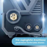 STAHLWERK Schwei&szlig;ger&auml;t MIG MAG 200 ST Digital Schutzgas-Schwei&szlig;ger&auml;t | Inverter mit 200 A, Spot-Funktion, synergischem Drahtvorschub, FLUX und MMA | ARC Funktion