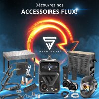 STAHLWERK FLUX 160 ST Digital | Inverseur de fil fourr&eacute; 3 en 1 160 A | Poste &agrave; souder pour FLUX, MMA, Lift-TIG | Avance synergique du fil | Soudage sans gaz de protection | Affichage num&eacute;rique | Utilisation simple