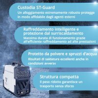 STAHLWERK AC/DC TIG 200 Pulse ST | Saldatrice TIG da 200 ampere | Inverter combinato AC/DC TIG e MMA/E-Hand | Modalit&agrave; 2T / 4T | adatta per lamiere sottili | Modalit&agrave; AC per alluminio | Avviamento a caldo e antistick