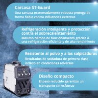 Soldadora STAHLWERK AC/DC TIG 200 CUT ST - Soldadora Combi 200 A TIG MMA con cortadora de plasma 45 A CUT, apta para ALU