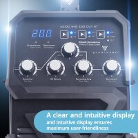 STAHLWERK AC/DC TIG 200 CUT ST welding machine - Combi 200 A TIG MMA welding machine with 45 A CUT plasma cutter, suitable for ALU