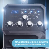 Soldadora STAHLWERK AC/DC TIG 200 CUT ST - Soldadora Combi 200 A TIG MMA con cortadora de plasma 45 A CUT, apta para ALU
