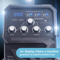 STAHLWERK Saldatrice AC/DC TIG 200 CUT ST - Saldatrice combinata TIG MMA 200 A con taglierina al plasma 45 A CUT, adatta per ALU