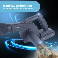 STAHLWERK mini-accubladblazer MAG-20 ST | 20 volt accubladblazer met 2Ah | Draagbare universele blazer voor tuin- en straatreiniging | Bladblazer zonder koolborstels | Compacte blazer 98 m/s | 0 - 18.000 tpm