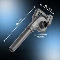 STAHLWERK mini-accubladblazer MAG-20 ST | 20 volt accubladblazer met 2Ah | Draagbare universele blazer voor tuin- en straatreiniging | Bladblazer zonder koolborstels | Compacte blazer 98 m/s | 0 - 18.000 tpm