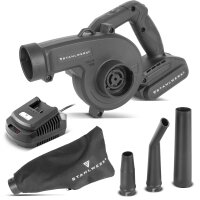 STAHLWERK mini-accubladblazer MAG-20 ST | 20 volt accubladblazer met 2Ah | Draagbare universele blazer voor tuin- en straatreiniging | Bladblazer zonder koolborstels | Compacte blazer 98 m/s | 0 - 18.000 tpm