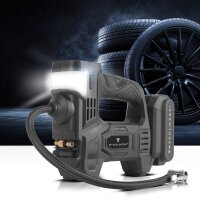 STAHLWERK accu-luchtcompressor ADK-20 ST|72 watt vermogen en 2 Ah accu | minicompressor voor het oppompen van banden, ballen | elektrische luchtpomp met digitale display en licht | luchtcompressor