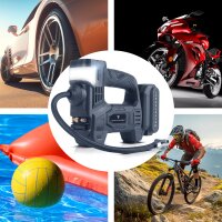 STAHLWERK accu-luchtcompressor ADK-20 ST|72 watt vermogen en 2 Ah accu | minicompressor voor het oppompen van banden, ballen | elektrische luchtpomp met digitale display en licht | luchtcompressor