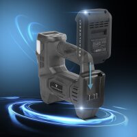 STAHLWERK accu-luchtcompressor ADK-20 ST|72 watt vermogen en 2 Ah accu | minicompressor voor het oppompen van banden, ballen | elektrische luchtpomp met digitale display en licht | luchtcompressor