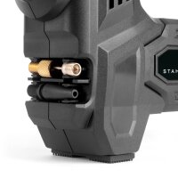 STAHLWERK accu-luchtcompressor ADK-20 ST|72 watt vermogen en 2 Ah accu | minicompressor voor het oppompen van banden, ballen | elektrische luchtpomp met digitale display en licht | luchtcompressor