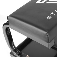 STAHLWERK werkplaatskruk MWH-118 ST | 118 kg draagvermogen | mobiele werkplaatsstoel | werkplaatsstoel | mobiele kruk | werkkruk | werkplaatsstoel met lichtlopende zwenkwielen en opbergvakken