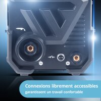 STAHLWERK FLUX 160 ST Digital | Inverseur à fil fourré 3 en 1 160 A | Kit de démarrage Lift TIG | WP-17V Chalumeau Lift-Tig universel | Poste à souder combiné pour FLUX, MMA, Lift-TIG | Soudage sans gaz protecteur