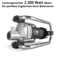 STAHLWERK BR-2300 ST Compacteur à béton | 2.300 watts avec 4.000 tr/min | Bouteille vibrante Ø 35 mm | Kit de tuyaux de 400 cm | Vibrateur à béton puissant | Tuyau vibrant pour murs, plafonds, fondations
