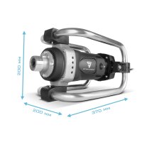 STAHLWERK BR-1600 ST Compacteur à béton | 1.600 watts avec 19.000 tr/min | Bouteille vibrante Ø 45 mm | Kit de tuyaux de 600 cm | Vibrateur à béton puissant | Tuyau vibrant pour murs, plafonds, fondations