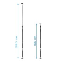STAHLWERK Montagestütze | 60 kg Tragkraft | Leicht ausziehbare Baustütze 160–290 cm | Trockenbaustütze und praktische Montagehilfe | Für präzises Positionieren und Stützen beim Innenausbau