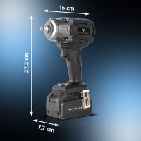 STAHLWERK ADS-880 ST accu-slagmoersleutel | 20 volt systeem | borstelloze technologie | accu-slagmoersleutel met 880 Nm | ½" inch dopsleutel | inclusief 4 17-22 mm doppen | accu en oplader