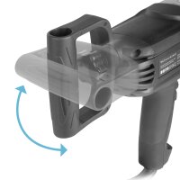 STAHLWERK Rührwerk RW-1000 ST | 1.000 W und 550 U/min | Elektrischer Mörtelrührer mit Zusatz-Quirl 120 x 600 mm | Drehzahlregelung und Rechts- Linkslauf | Betonrührer | Farbrührer | Farbmischer