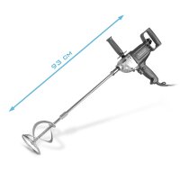 STAHLWERK Rührwerk RW-1000 ST | 1.000 W und 550 U/min | Elektrischer Mörtelrührer mit Zusatz-Quirl 120 x 600 mm | Drehzahlregelung und Rechts- Linkslauf | Betonrührer | Farbrührer | Farbmischer