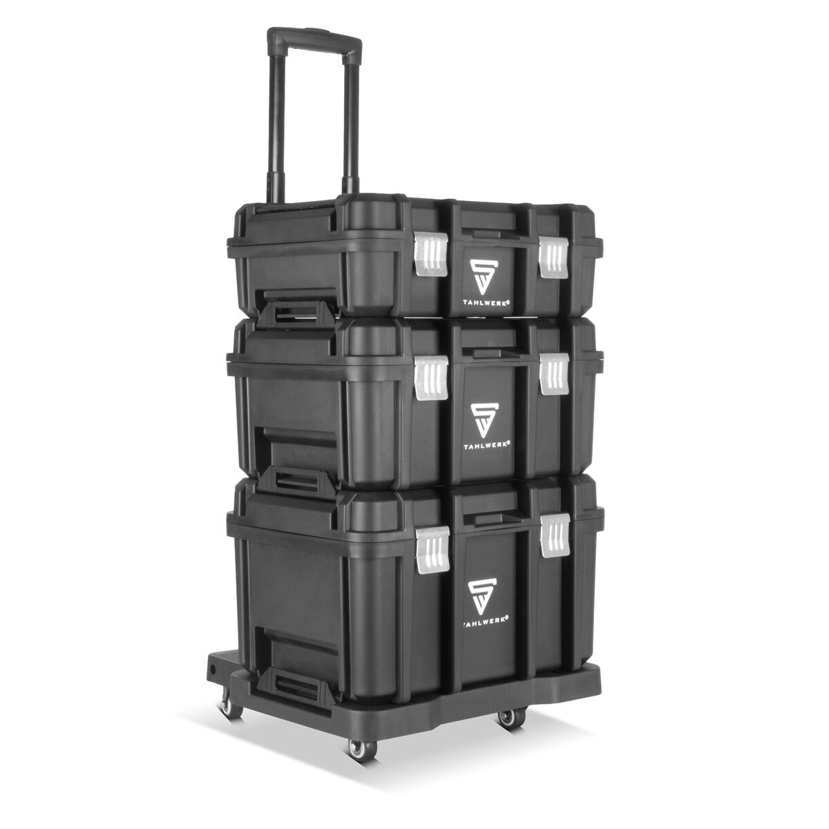 STAHLWERK Mobile tool trolley with 3 system boxes Telescopic
