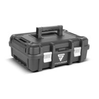 STAHLWERK Toolbox Set | Mobile tool trolley and organizer with telescopic handle | Flexible modular system with assortment boxes | 3 stackable toolboxes | Toolboxes with small parts organizer