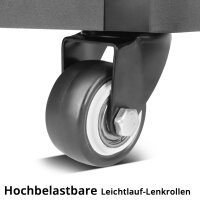 STAHLWERK Toolbox Set | Mobile tool trolley and organizer with telescopic handle | Flexible modular system with assortment boxes | 3 stackable toolboxes | Toolboxes with small parts organizer