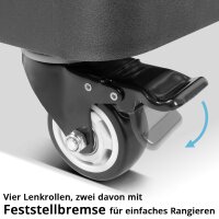 STAHLWERK Toolbox Set | 3 stackable toolboxes | Mobile tool trolley with rolling board | Flexible modular system with assortment boxes | Mobile toolboxes with small parts organizers