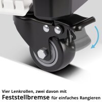 STAHLWERK Toolbox Set | 3 stapelbare Werkzeugkisten | Mobiler Werkzeug-Organizer mit Schubfach und Rollbrett | Flexibles Modul-System mit robusten Sortimentsboxen | Werkzeugtrolley