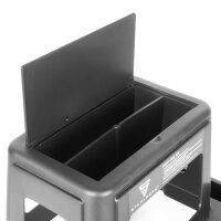 STAHLWERK werkplaatskruk MWH-135 ST | 135 kg belastbaar | Verrijdbare werkplaatsstoel met wielen en binnenvak | Lichtgewicht werkplaatsstoel | Robuuste werkplaatskruk op wieltjes met opbergvakken