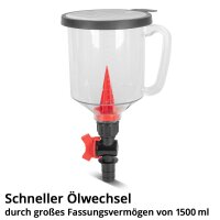 STAHLWERK Universelles Motoröl-Einfülltrichter-Set | 18-teiliges Kfz-Öltrichter-Set mit 12 Kfz-Adaptern | Trichtervolumen 1500 ml | Auslaufsicher und praktisch für Ölwechsel