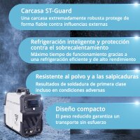STAHLWERK AC/DC TIG 200 ST Soldadora digital | Soldadora combinada 3 en 1 | Funci&oacute;n de puntos | Funci&oacute;n de limpieza integrada | Inversor TIG/MMA compatible con aluminio con 200 A | Mando a distancia | Panel de control digital