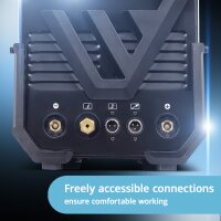 STAHLWERK AC/DC TIG 200 ST Digitaal lasapparaat | 3-in1 combinatielasapparaat | Puntfunctie | Ge&iuml;ntegreerde schoonloopfunctie | Aluminiumcompatibele TIG/MMA inverter met 200 A | Afstandsbediening | Digitaal bedieningspaneel