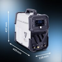 STAHLWERK AC/DC TIG 200 ST Digitaal lasapparaat | 3-in1 combinatielasapparaat | Puntfunctie | Ge&iuml;ntegreerde schoonloopfunctie | Aluminiumcompatibele TIG/MMA inverter met 200 A | Afstandsbediening | Digitaal bedieningspaneel