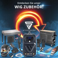 STAHLWERK AC/DC TIG 200 ST Digital welding machine | 3-in1 combination welding machine | Spot function | Integrated clean function | TIG/MMA inverter suitable for aluminum with 200 A | Remote control | Digital control panel