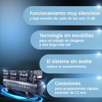 Compresor STAHLWERK ST-2810 Pro con 10 bar | 11,83 CV | 8,70 kW | 1500 l/min | Depósito de 280 L compresor de aire exento de aceite | compresor de pistón | compresor silencioso | compresor whisper con motores sin escobillas