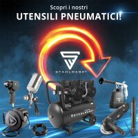STAHLWERK ST-98 Pro compressore con 8 bar | 1,22 hp | 0,90 kW | 170 l/min | 9 L serbatoio compressore daria oil-free | compressore a pistoni | compressore silenzioso | compressore whisper con motori brushless