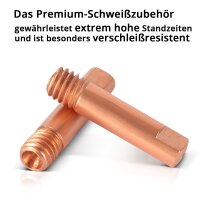 STAHLWERK MIG MAG sada kontaktních hrotů | sada 20 kontaktních hrotů M6x25 0,8 mm | čistič trysek 13 v 1 v kufříku | příslušenství pro AK15, MB15, AK14, MB14 | sada čisticích a opotřebitelných dílů pro svařovací hořáky MIG/MAG
