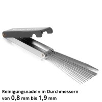 STAHLWERK MIG MAG sada kontaktních hrotů | sada 20 kontaktních hrotů M6x25 0,9 mm | čistič trysek 13 v 1 v kufříku | příslušenství pro AK15, MB15, AK14, MB14 | sada čisticích a opotřebitelných dílů pro svařovací hořáky MIG/MAG