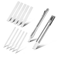 STAHLWERK præcisionsmåle- og markeringsværktøjssæt | Skydelære 0-200 | Skydelære 0-150 mm | Mikrometer 25-50 mm | Aluminiumsvinkeltrekant 0-90° | Trekantet lineal 30 cm | Svejsekridt