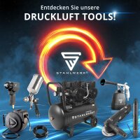 STAHLWERK Kompressor ST-38 Pro mit 8 bar | 1,60 PS | 1,18 kW | 190 l/min | 3 L Tank &ouml;lfreier Druckluft-Kompressor | Kolben-Kompressor | Silent-Kompressor | Fl&uuml;ster-Kompressor mit Brushless-Motoren