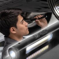 STAHLWERK LED work light set of 2 - Powerful flashlight with COB flashlight | Workshop lamp with magnetic holder | USB-C connection | 600mAH battery | Quick rechargeable